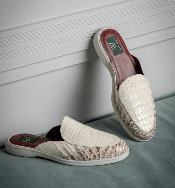 Himalaya Crocodile Skin Mules Low - Image 4
